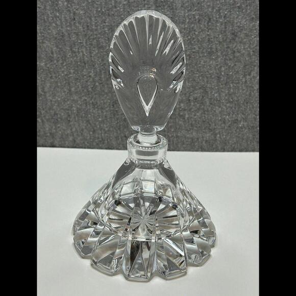 Vintage Mikasa Slovenia Perfume Bottle 5” Cut Glass Crystal Bottle With Stopper - Picture 3 of 9